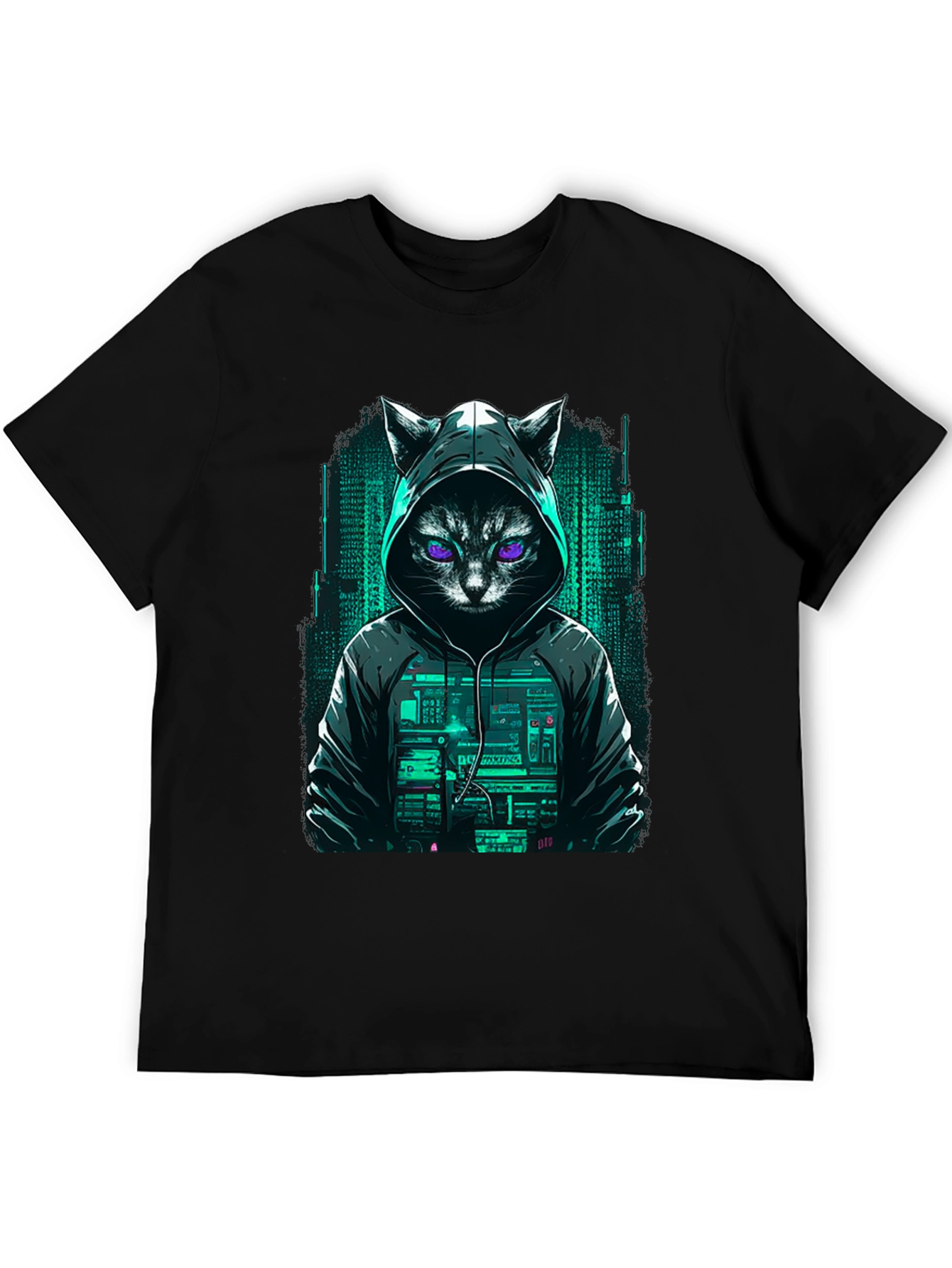 Cyber Cat Hacker T-Shirt