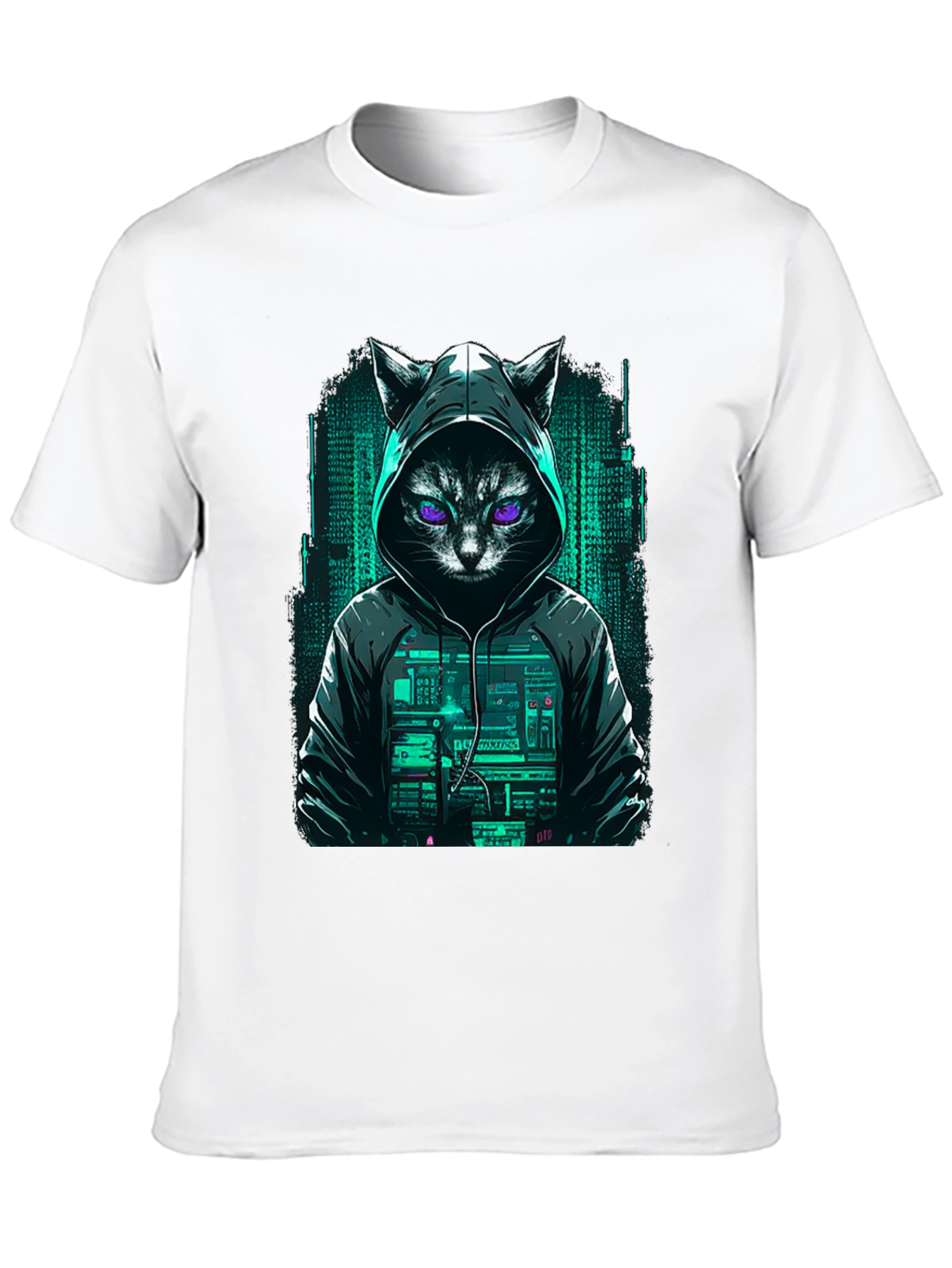 Cyber Cat Hacker T-Shirt