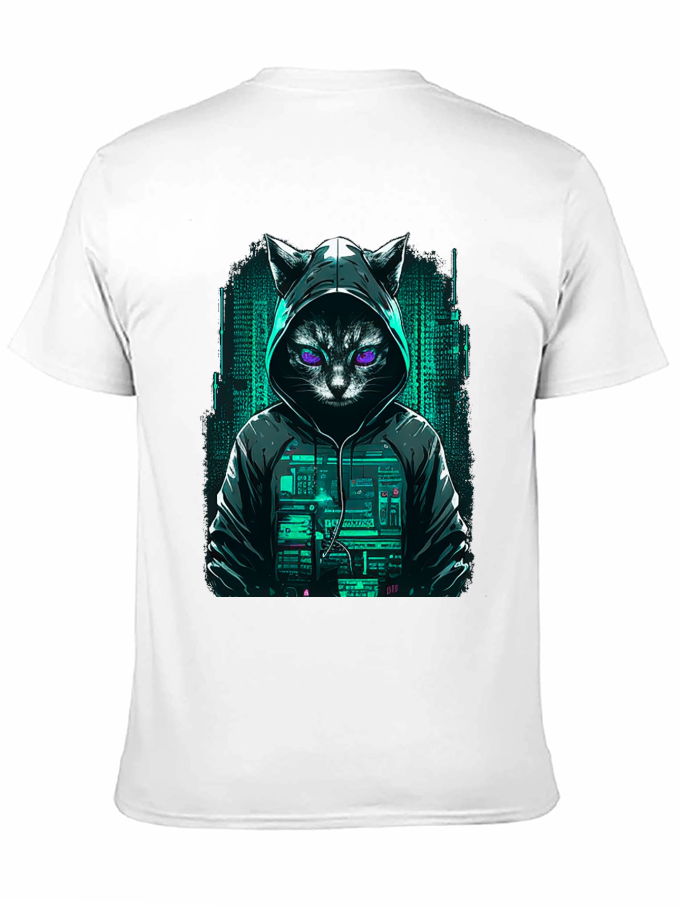 Cyber Cat Hacker T-Shirt