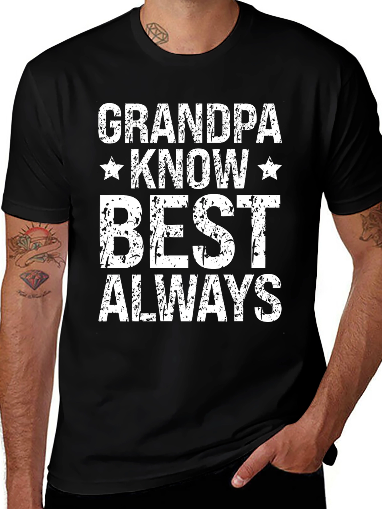 Grandpa Knows Best Mens Graphic T-Shirt