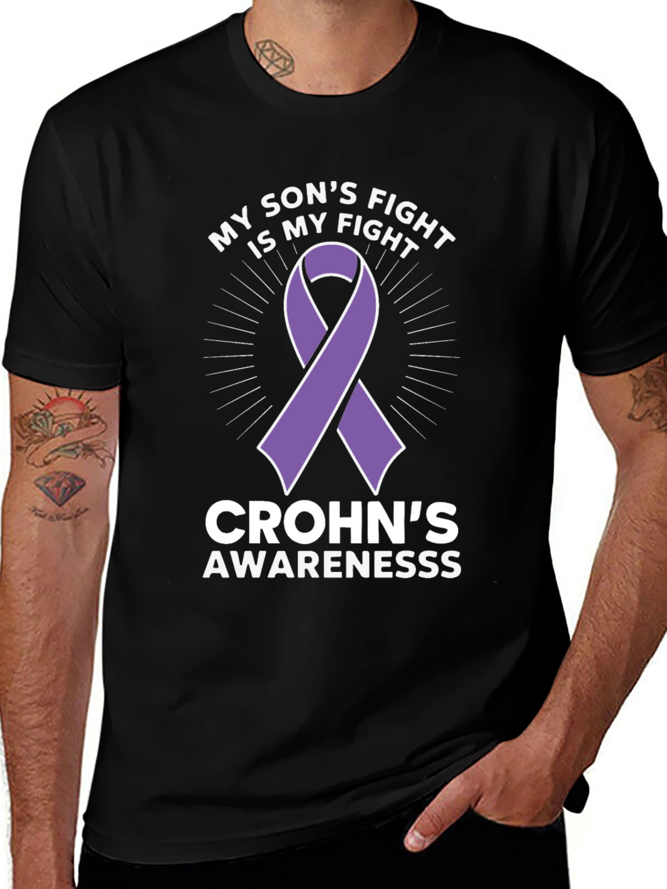 Crohns Awareness T-Shirt - My Sons Fight