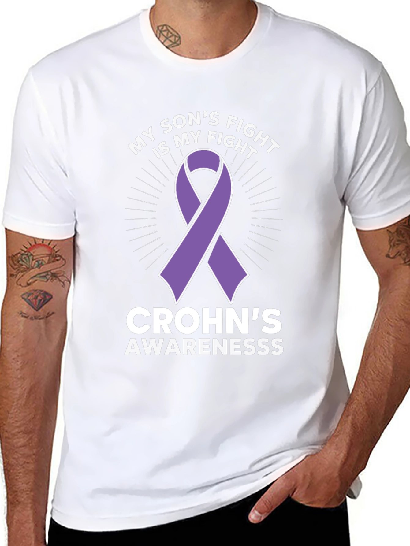 Crohns Awareness T-Shirt - My Sons Fight