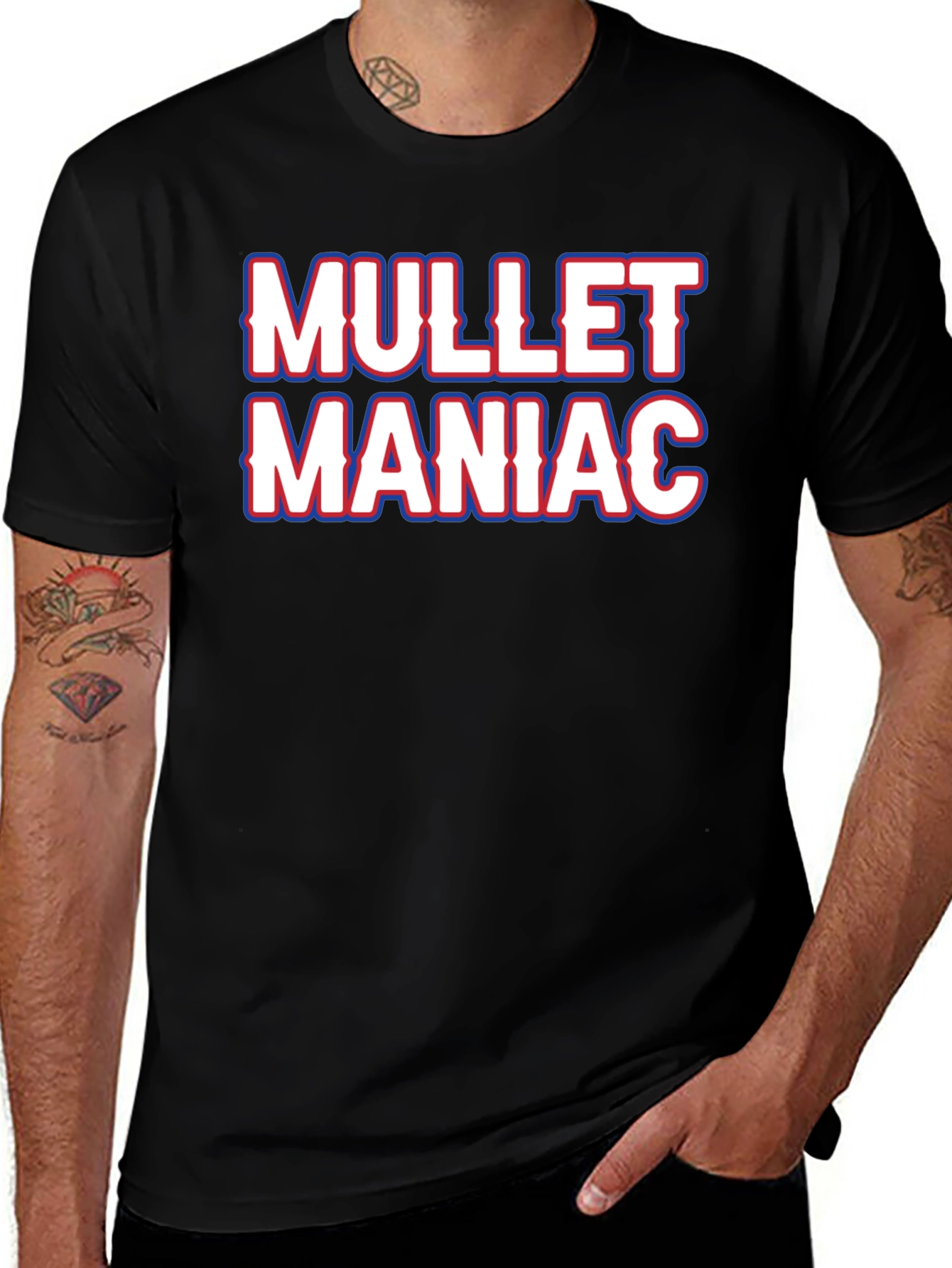 Mullet Maniac Black T-Shirt