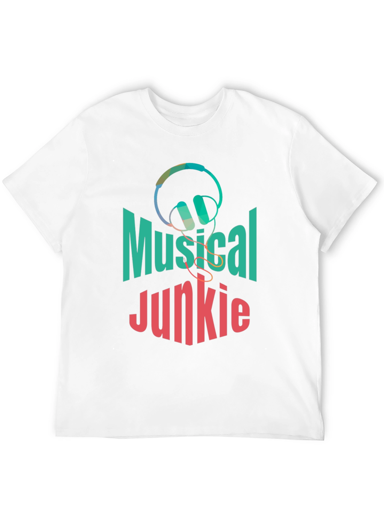 Musical Junkie Black Graphic T-Shirt