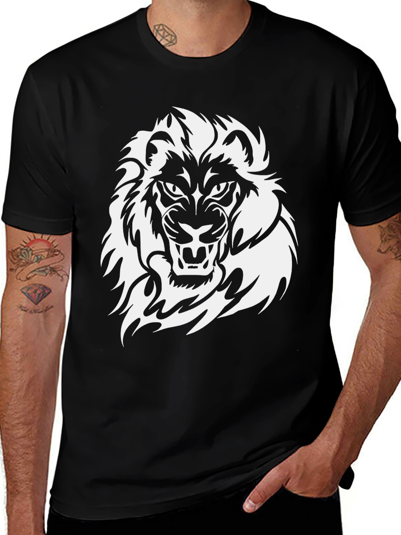 Lion Graphic Tee - Fierce Style