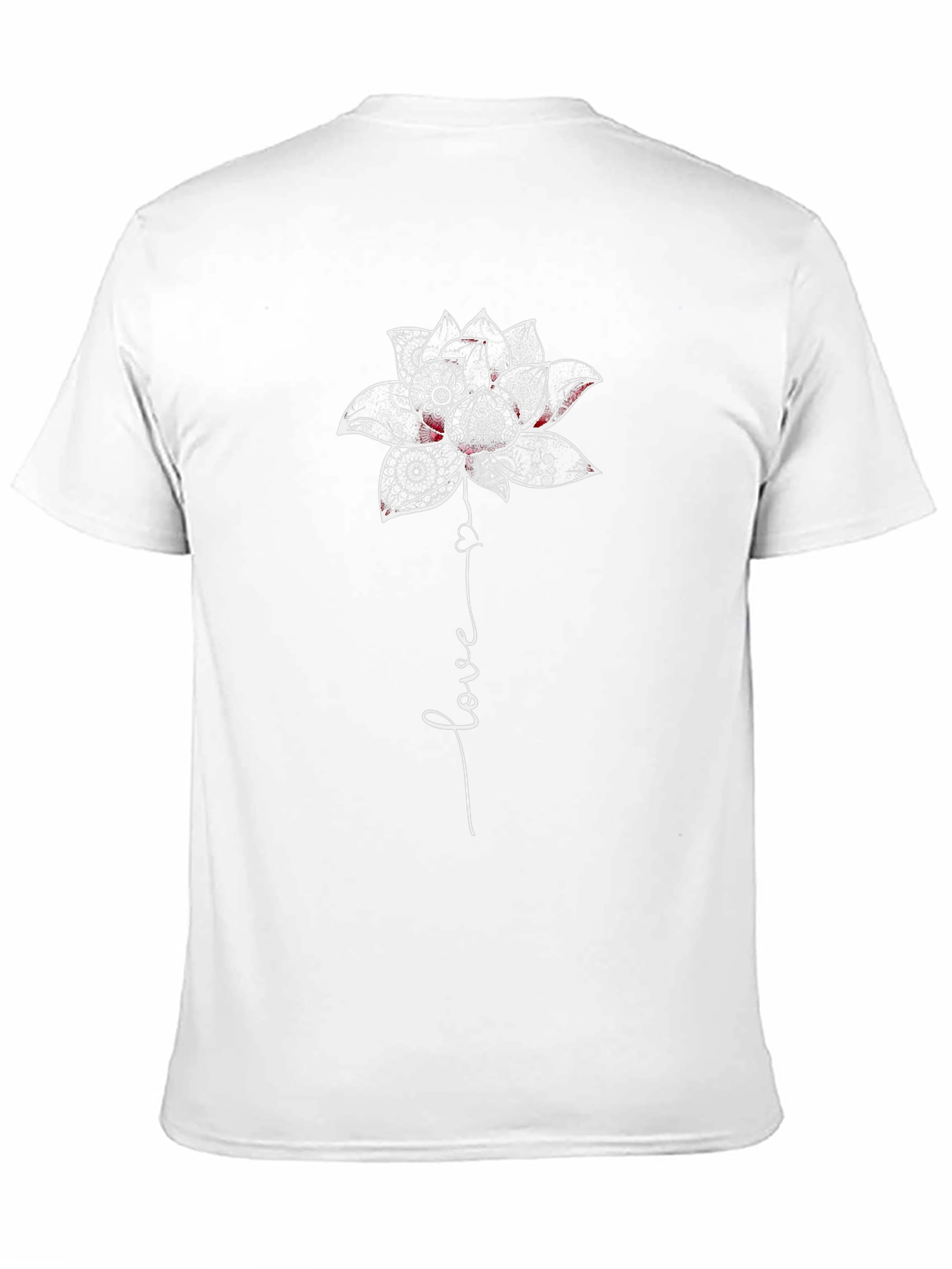 Lotus Flower Love Graphic Tee - Unisex Black T-Shirt