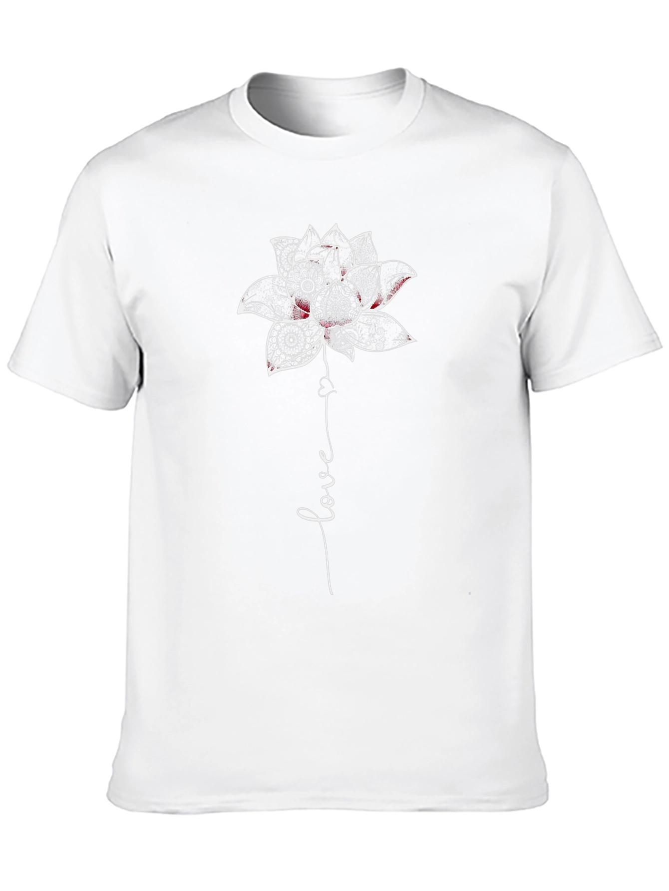Lotus Flower Love Graphic Tee - Unisex Black T-Shirt