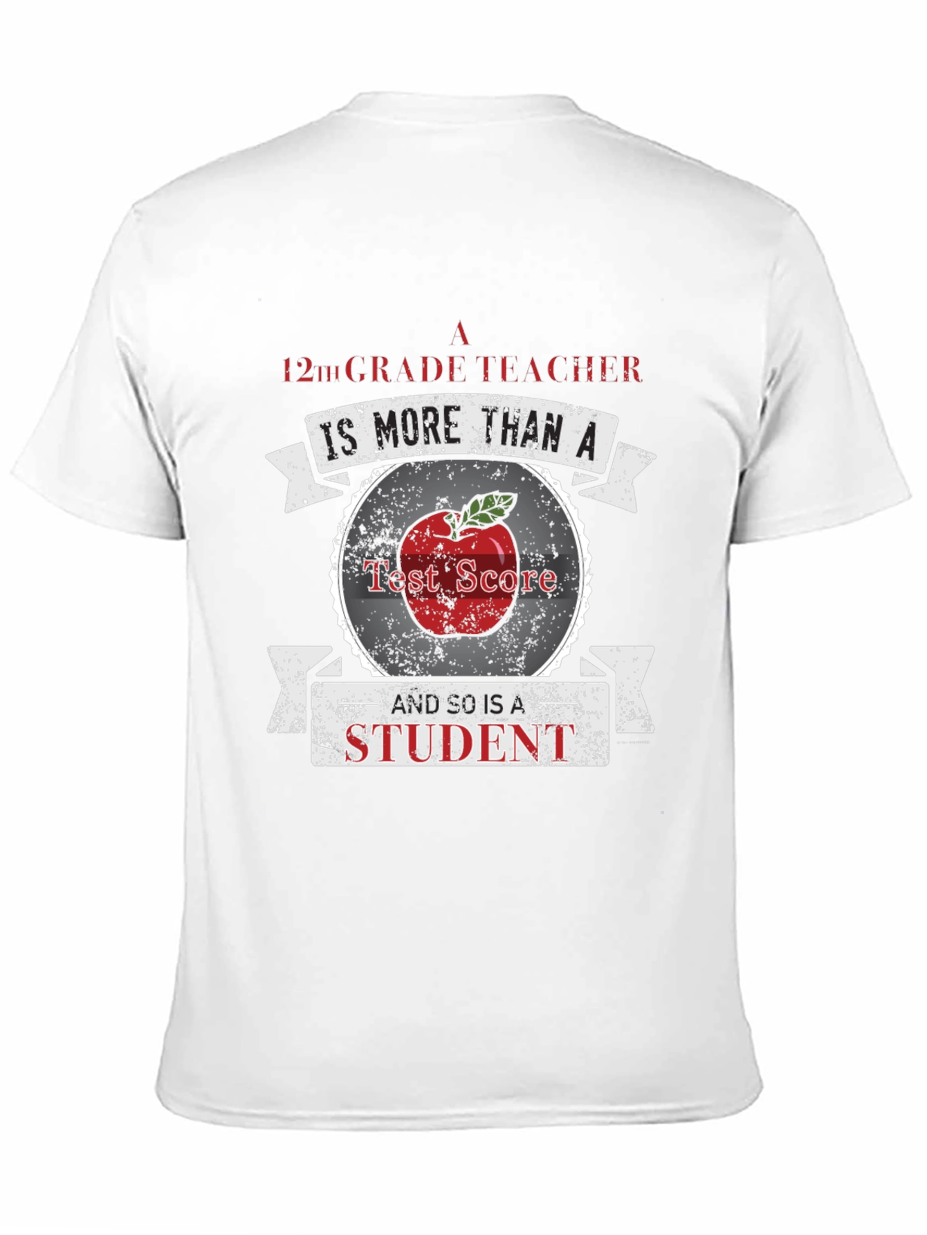 12th Grade Teacher Student Apple Graphic T-Shirt