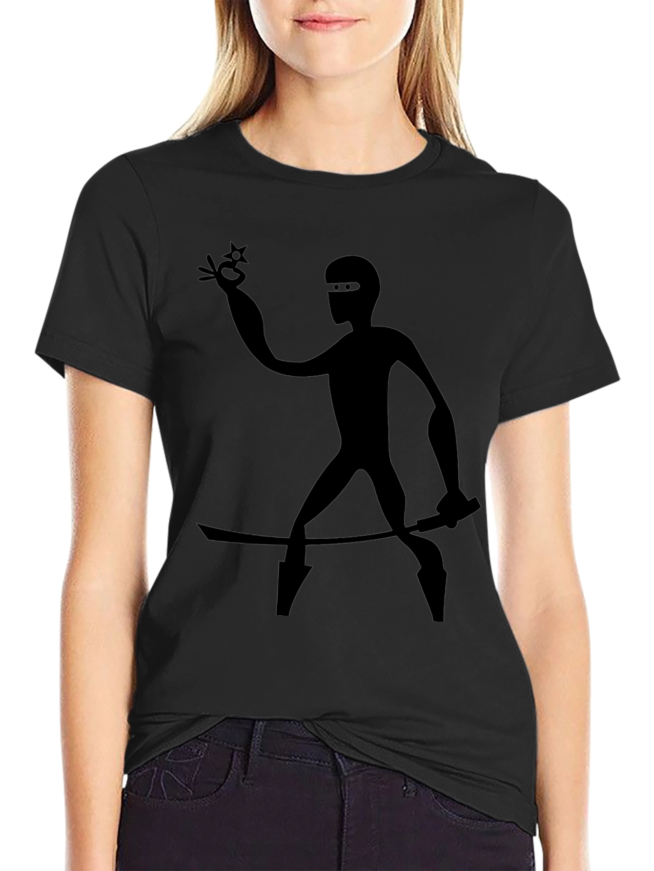 Ninja Silhouette Black T-Shirt