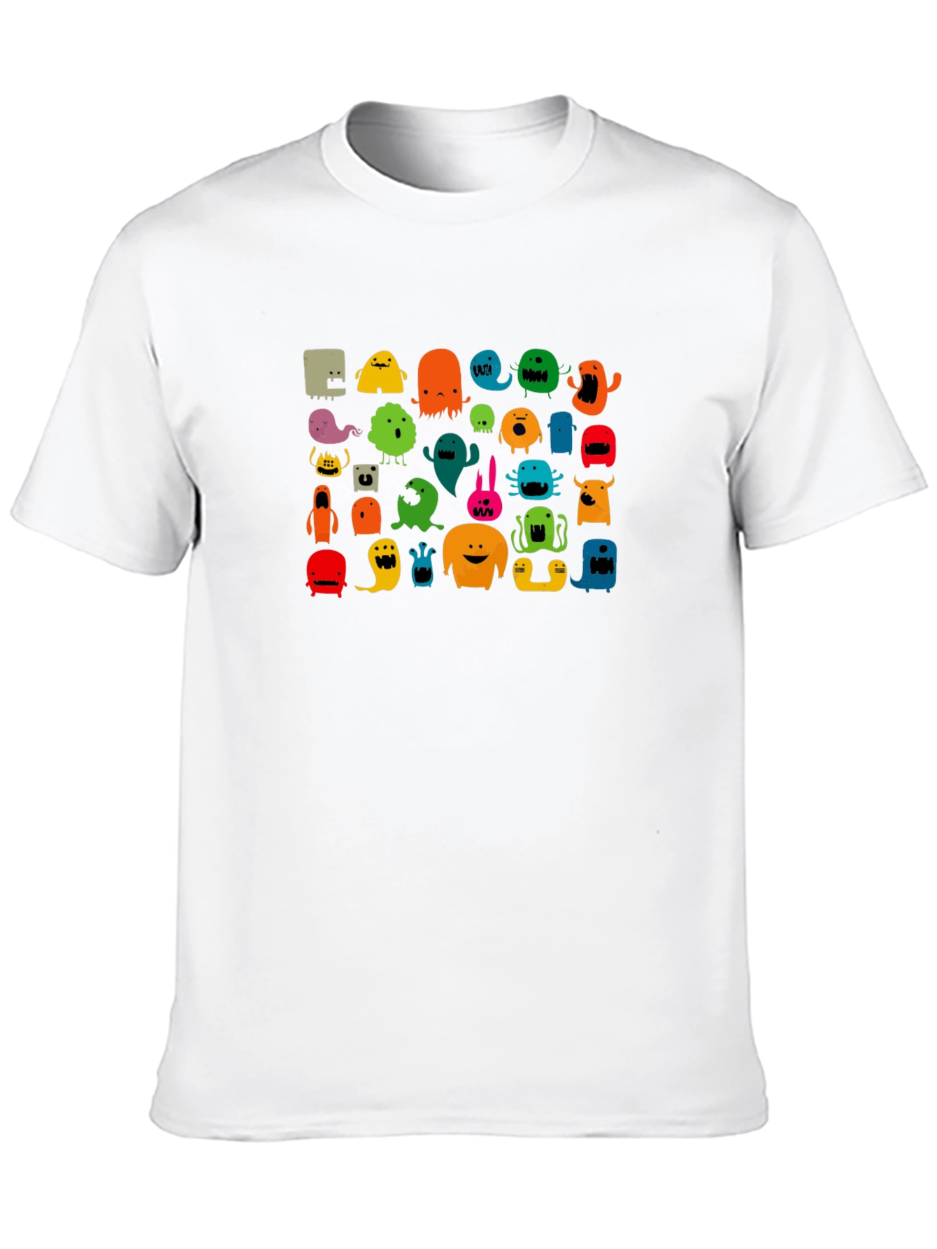 Monster Graphic Print Black T-Shirt