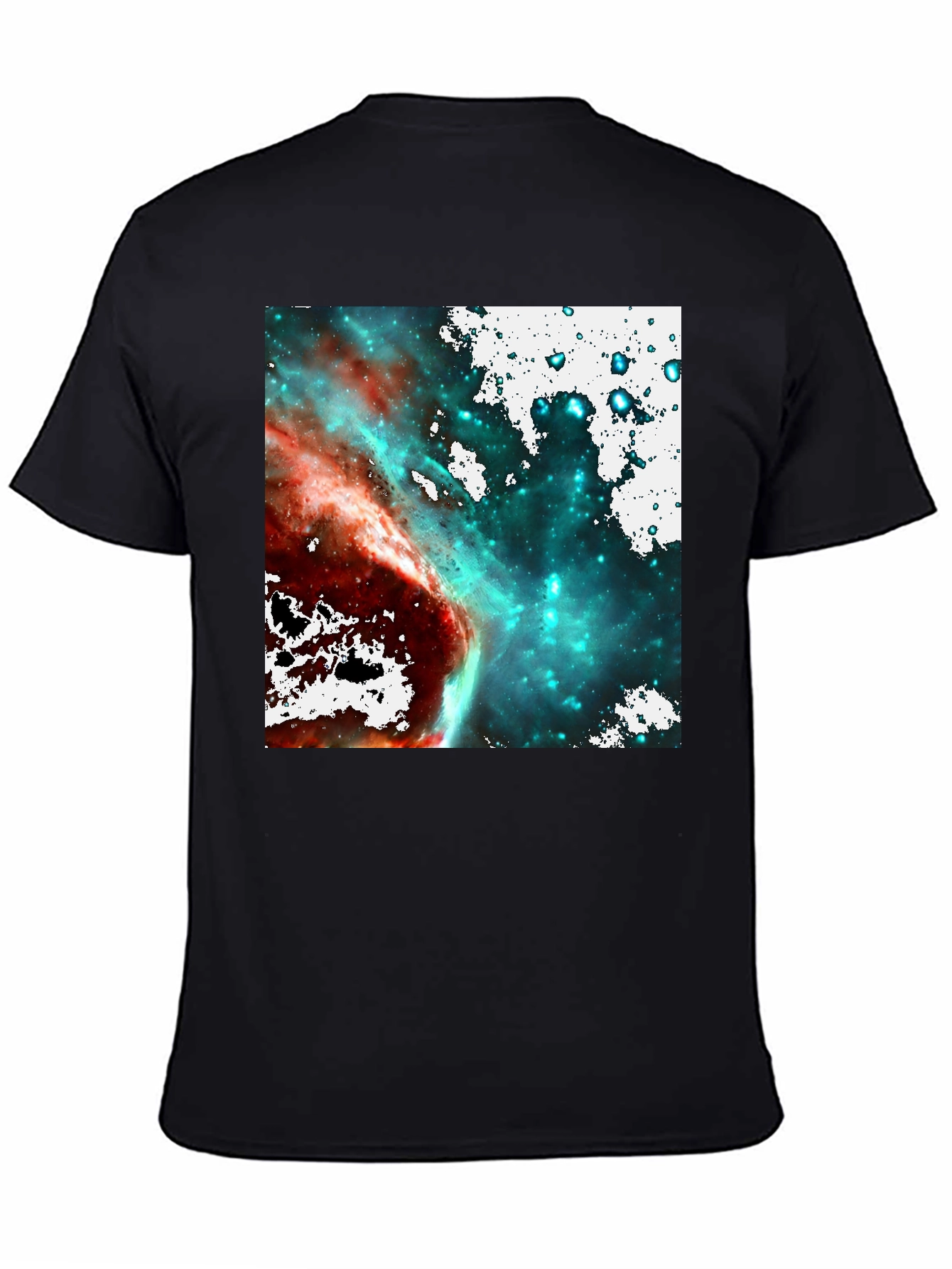 Nebula Space Graphic T-Shirt - Black