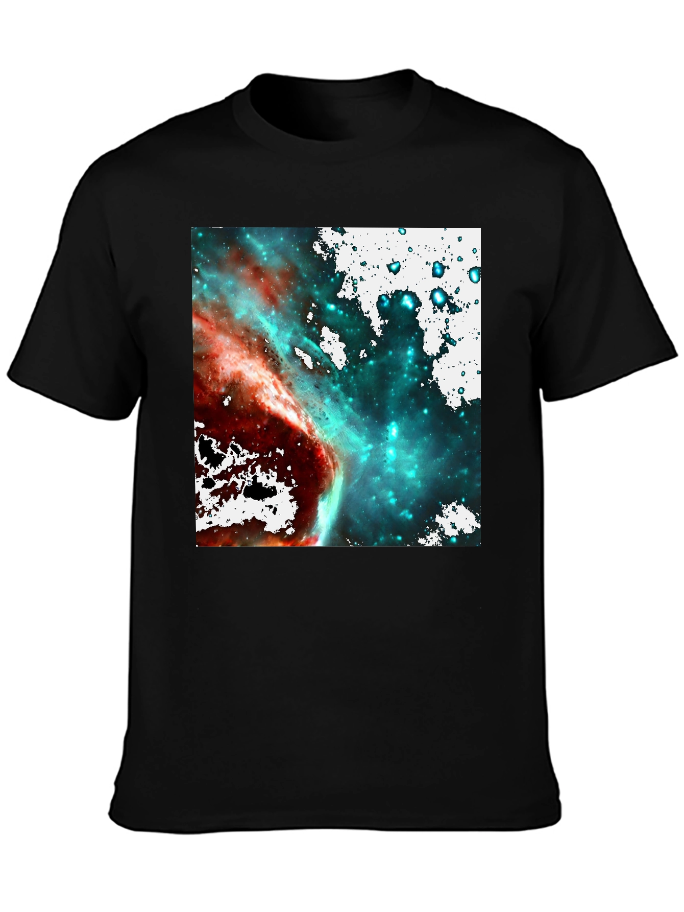 Nebula Space Graphic T-Shirt - Black