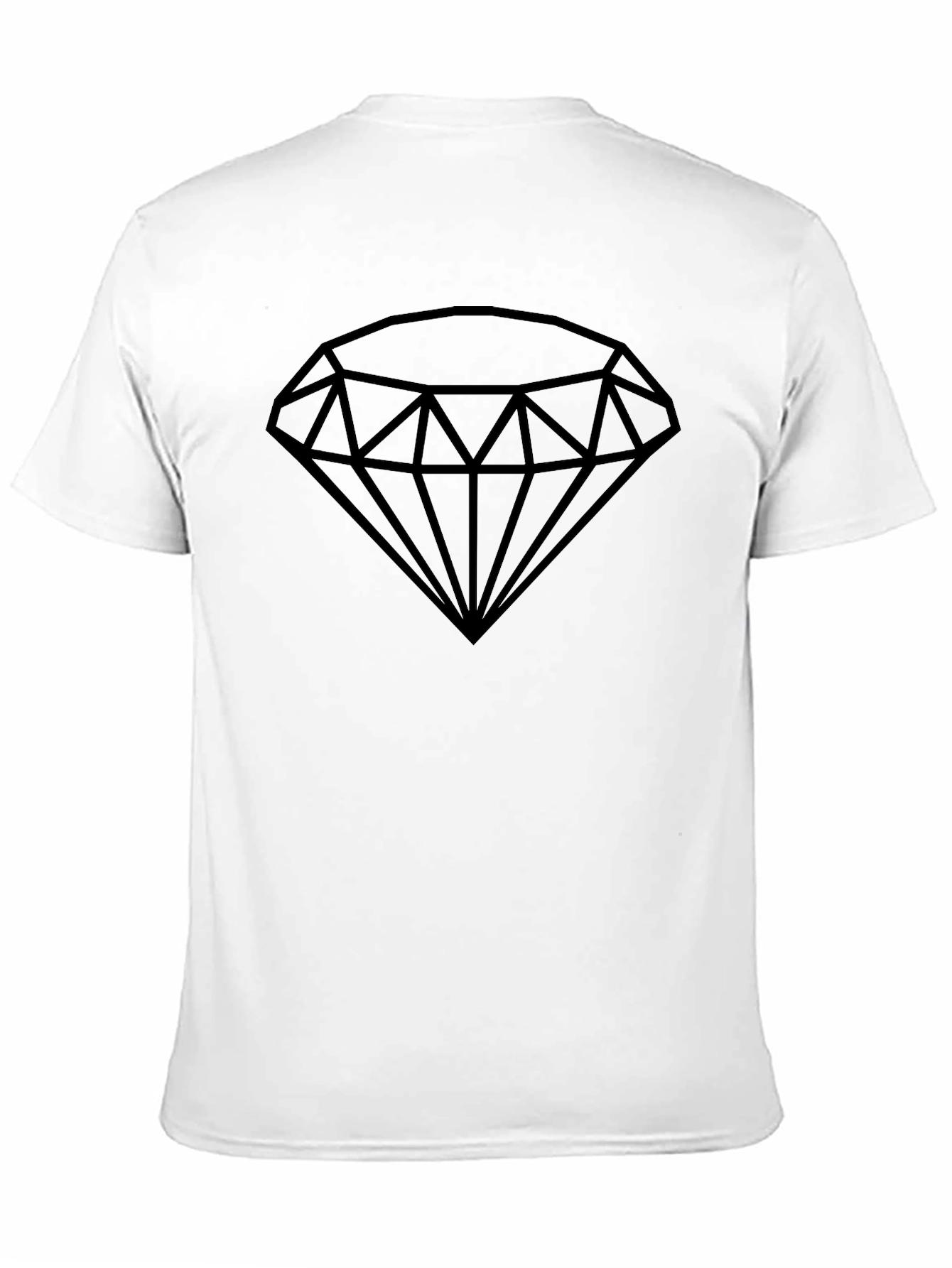 Mens Black Diamond Graphic Tee - Modern Casual Style