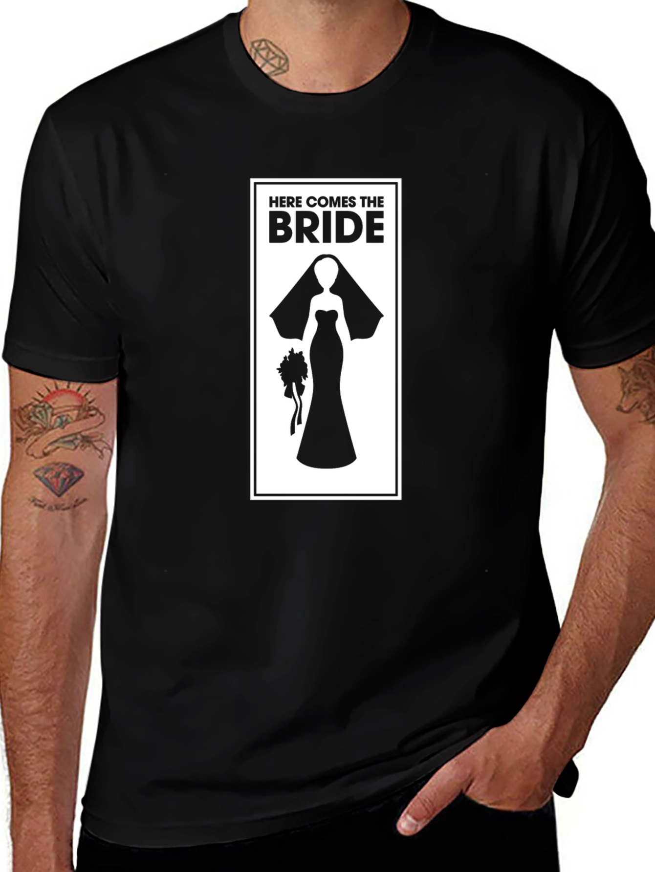 Here Comes the Bride T-Shirt - Wedding Fun
