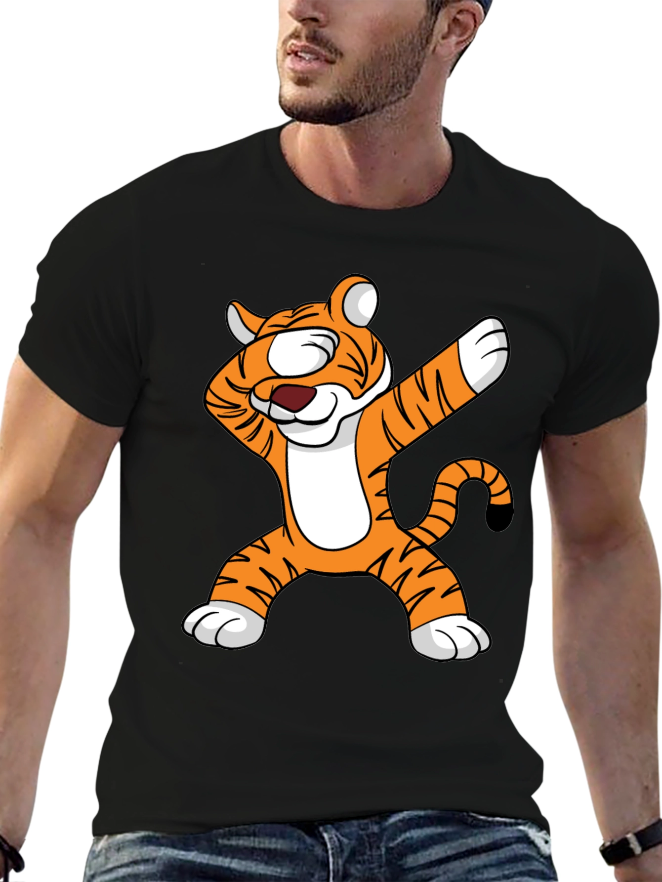 Dabbing Tiger Graphic T-Shirt