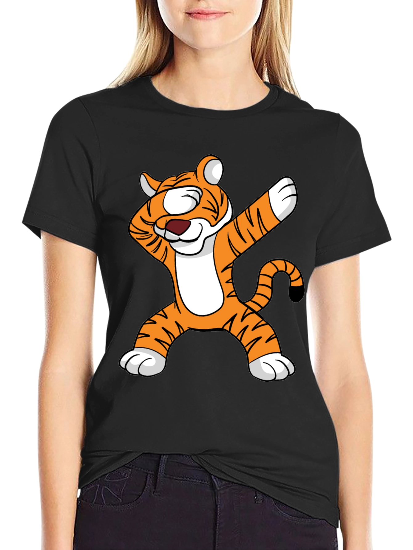 Dabbing Tiger Graphic T-Shirt