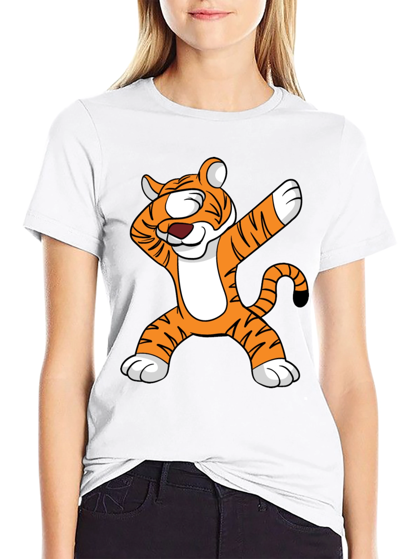 Dabbing Tiger Graphic T-Shirt