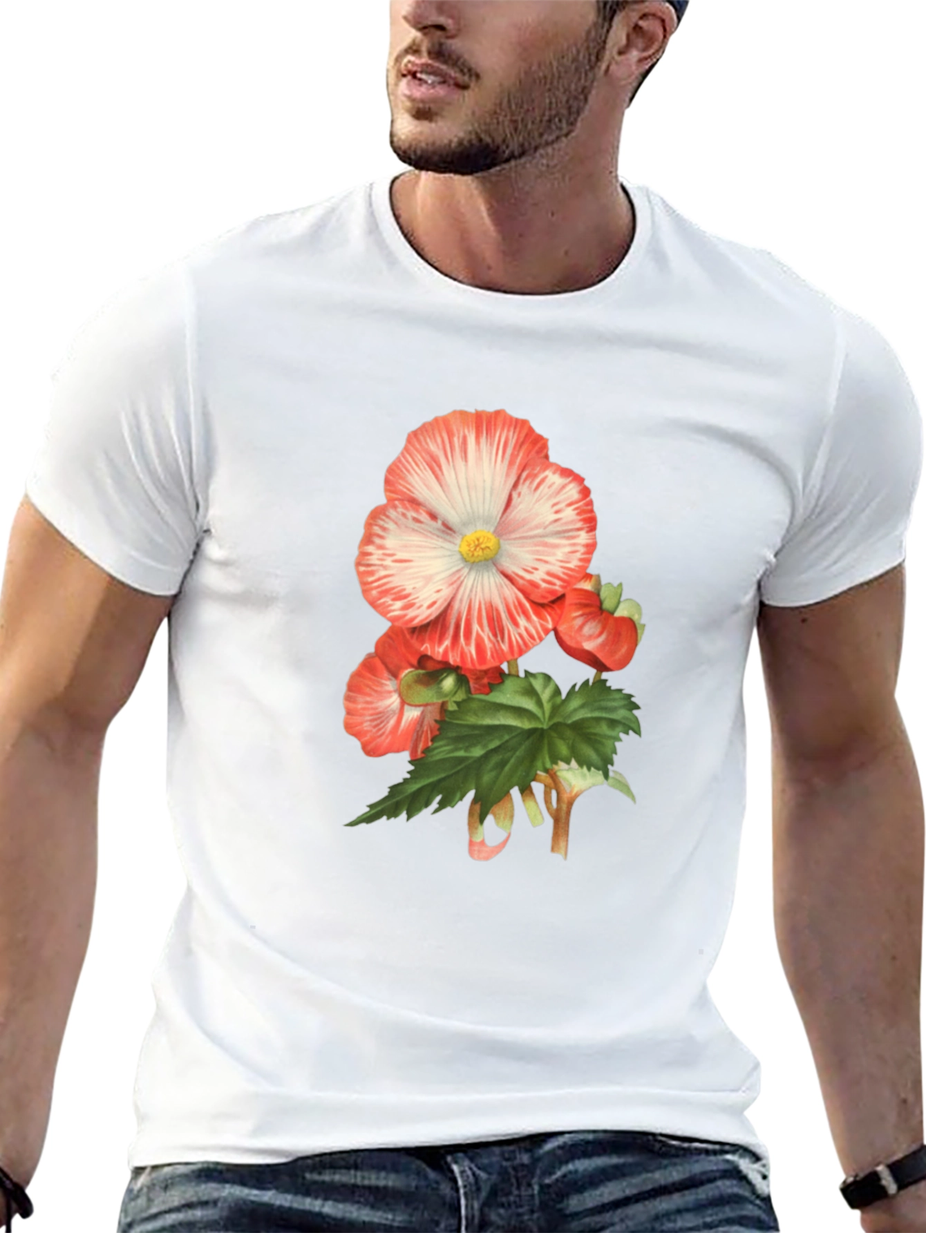 Floral Print Crew Neck T-Shirt