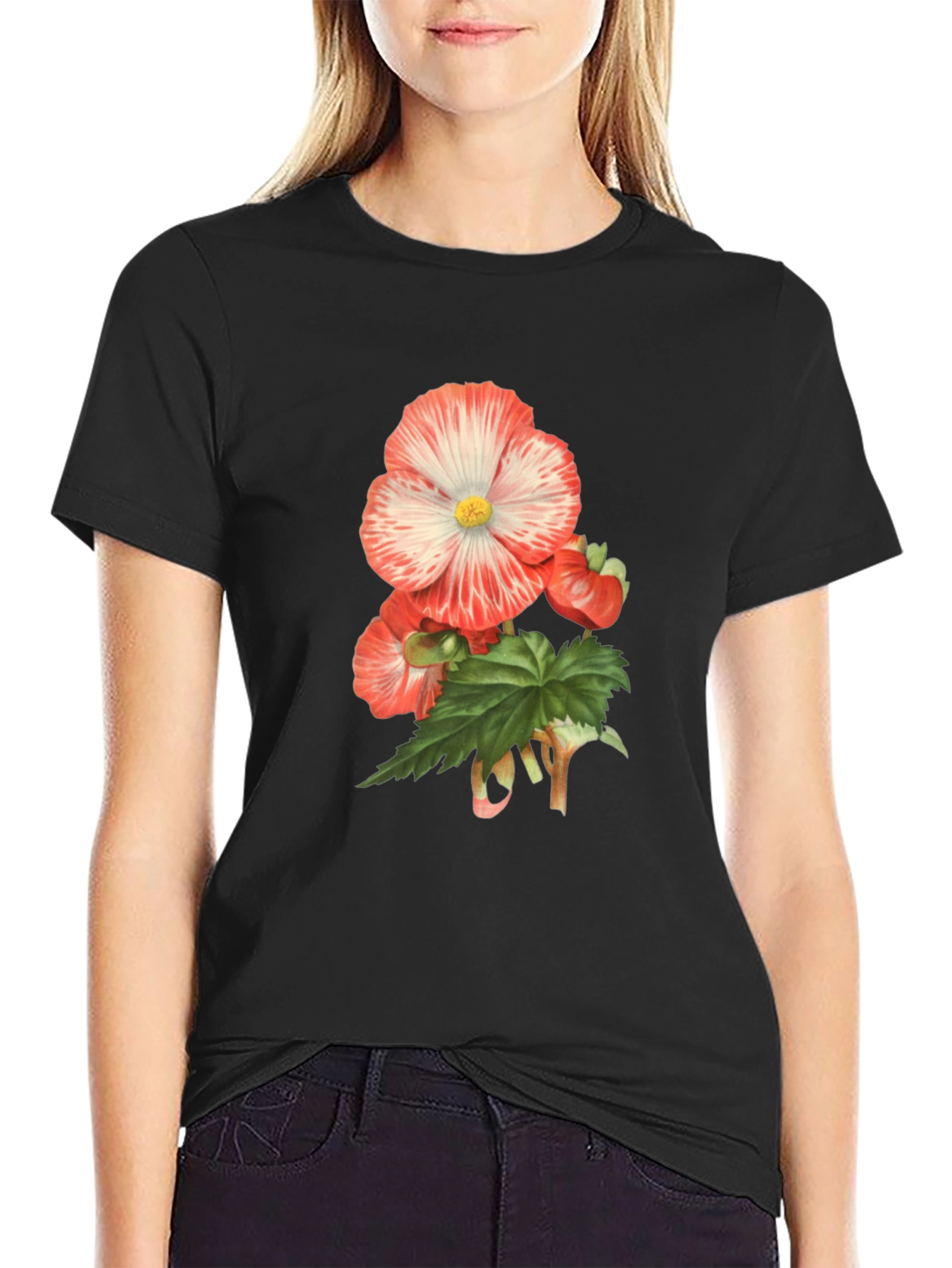 Floral Print Crew Neck T-Shirt