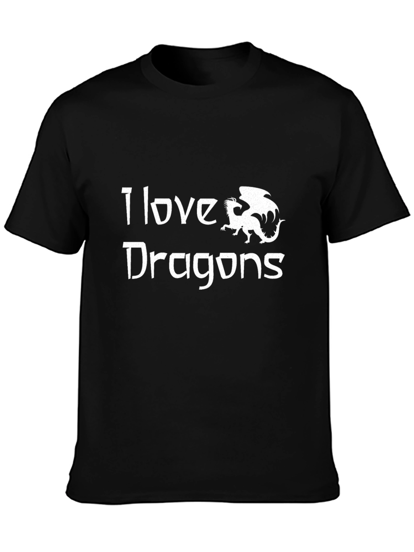 I Love Dragons Graphic Tee - Black T-Shirt