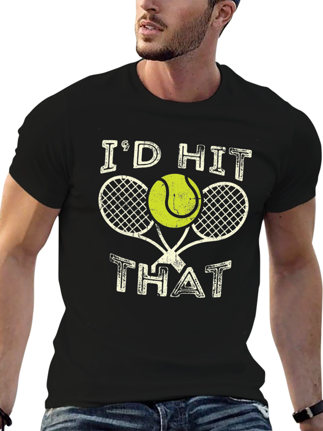Id Hit That Tennis T-Shirt - Black
