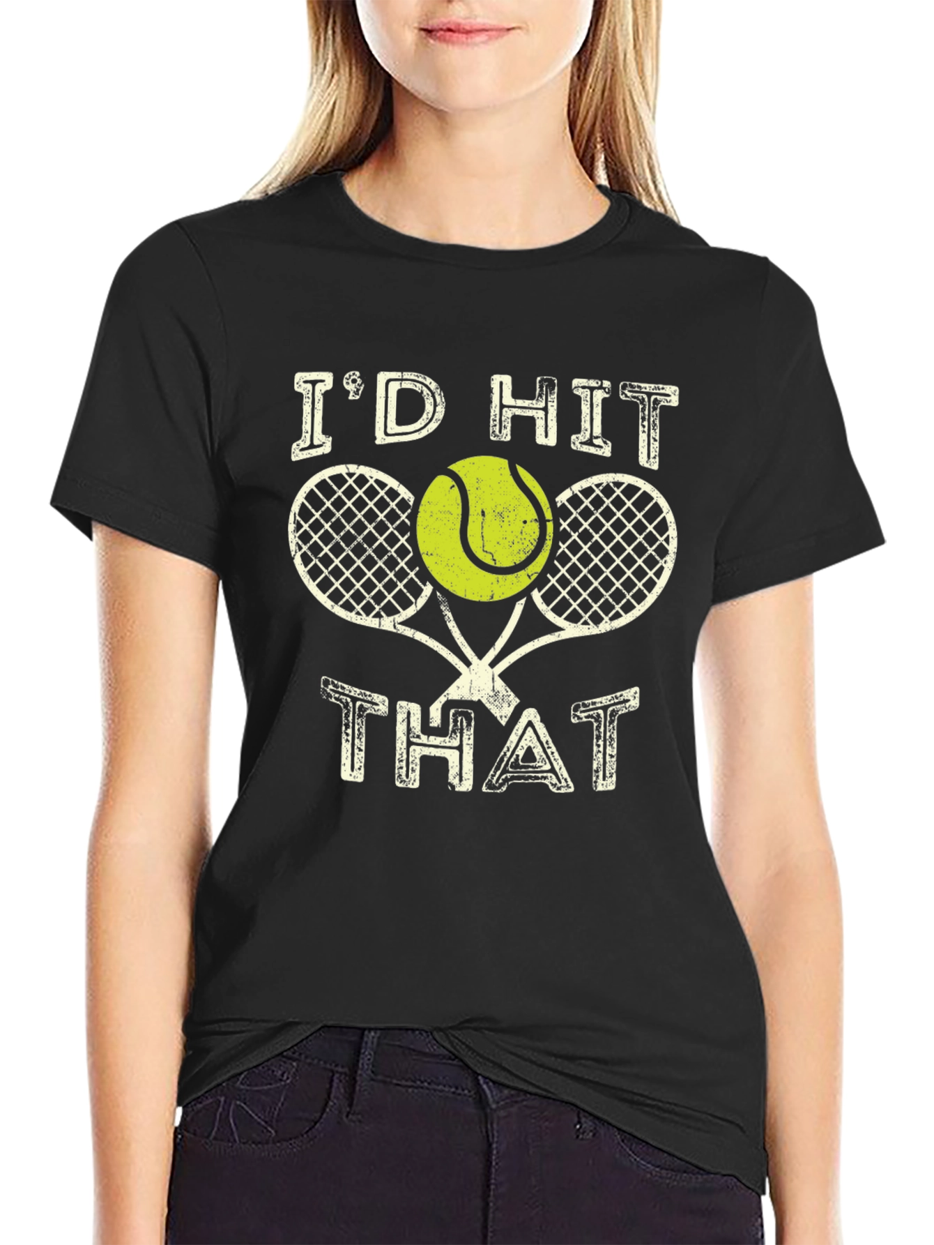 Id Hit That Tennis T-Shirt - Black