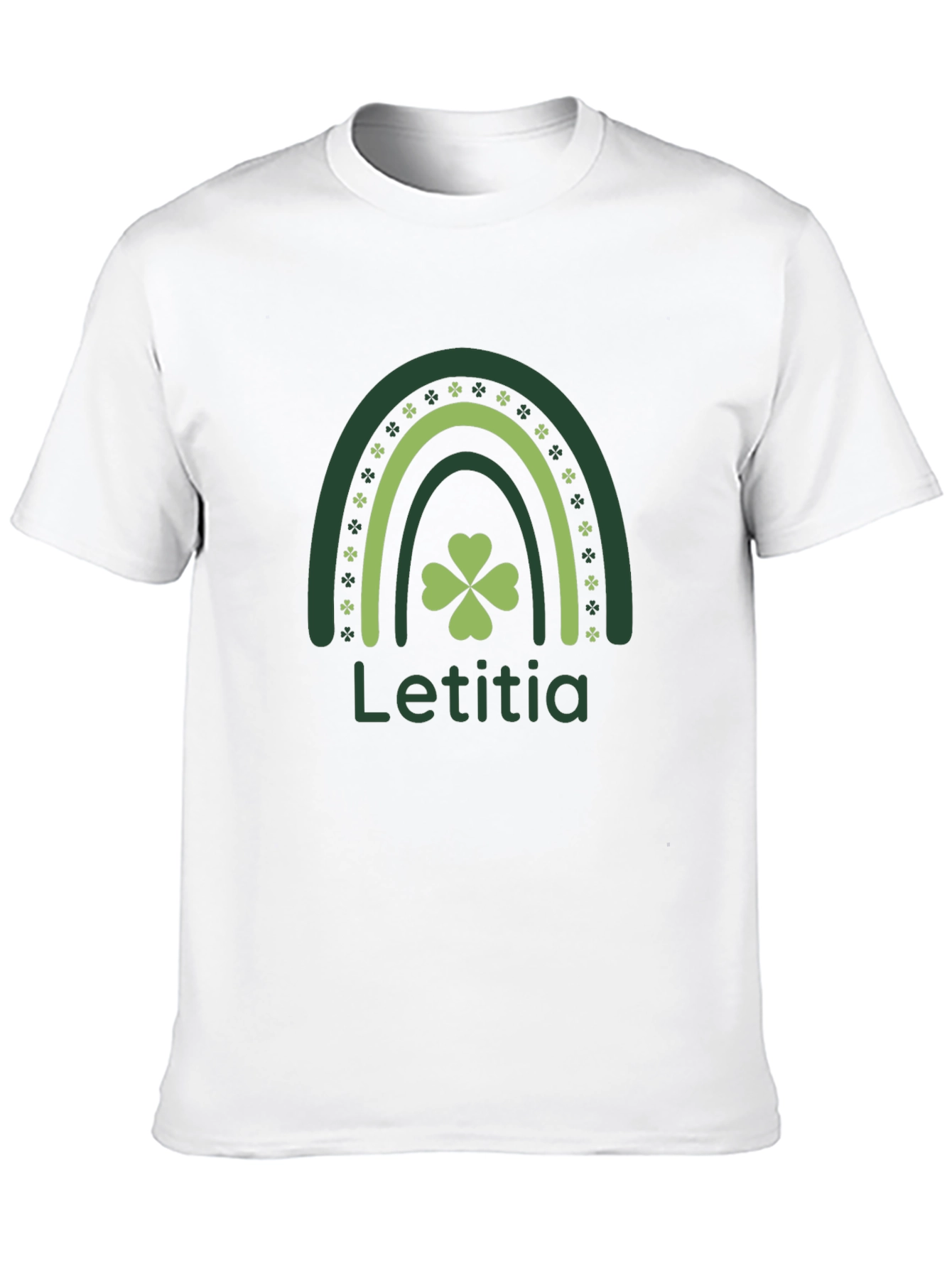 Letitia Lucky Rainbow Shamrock St. Patricks Day T-Shirt