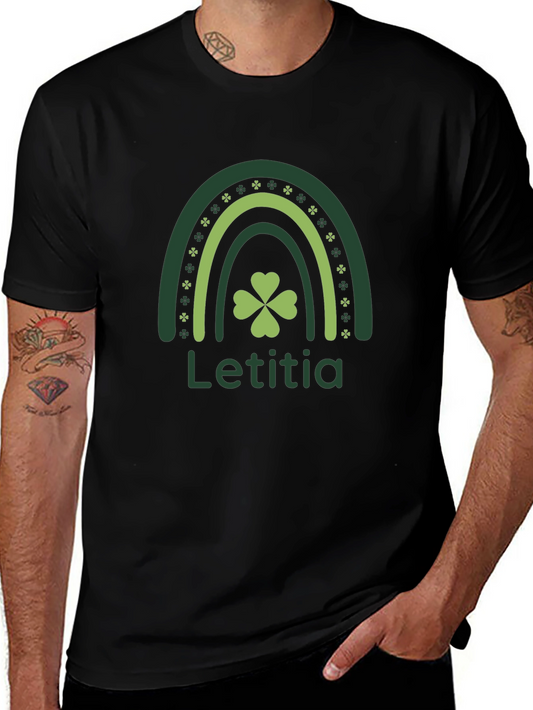 Letitia Lucky Rainbow Shamrock St. Patricks Day T-Shirt
