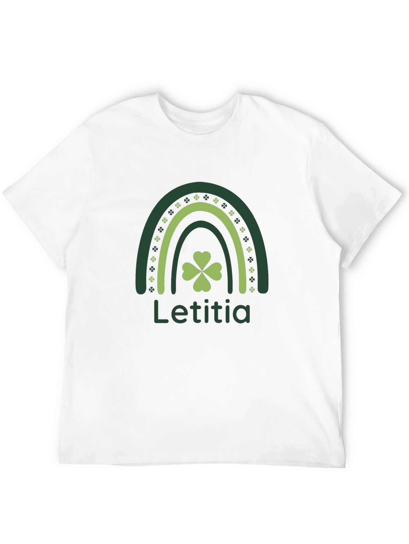 Letitia Lucky Rainbow Shamrock St. Patricks Day T-Shirt