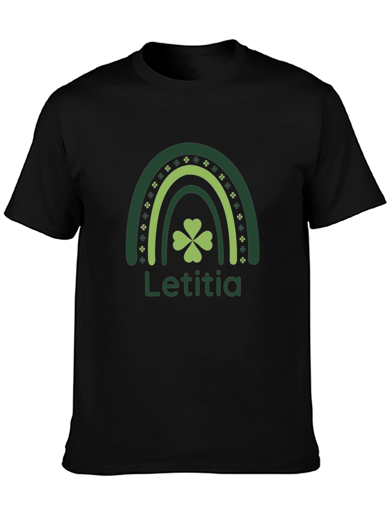 Letitia Lucky Rainbow Shamrock St. Patricks Day T-Shirt