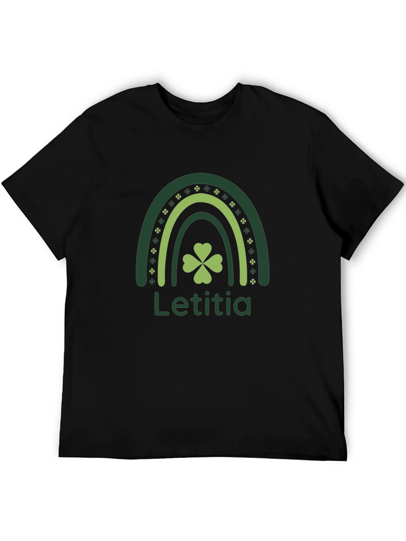 Letitia Lucky Rainbow Shamrock St. Patricks Day T-Shirt