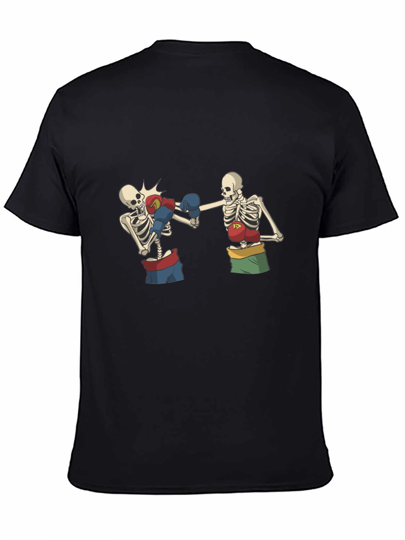 Skeleton Boxing T-Shirt - Black
