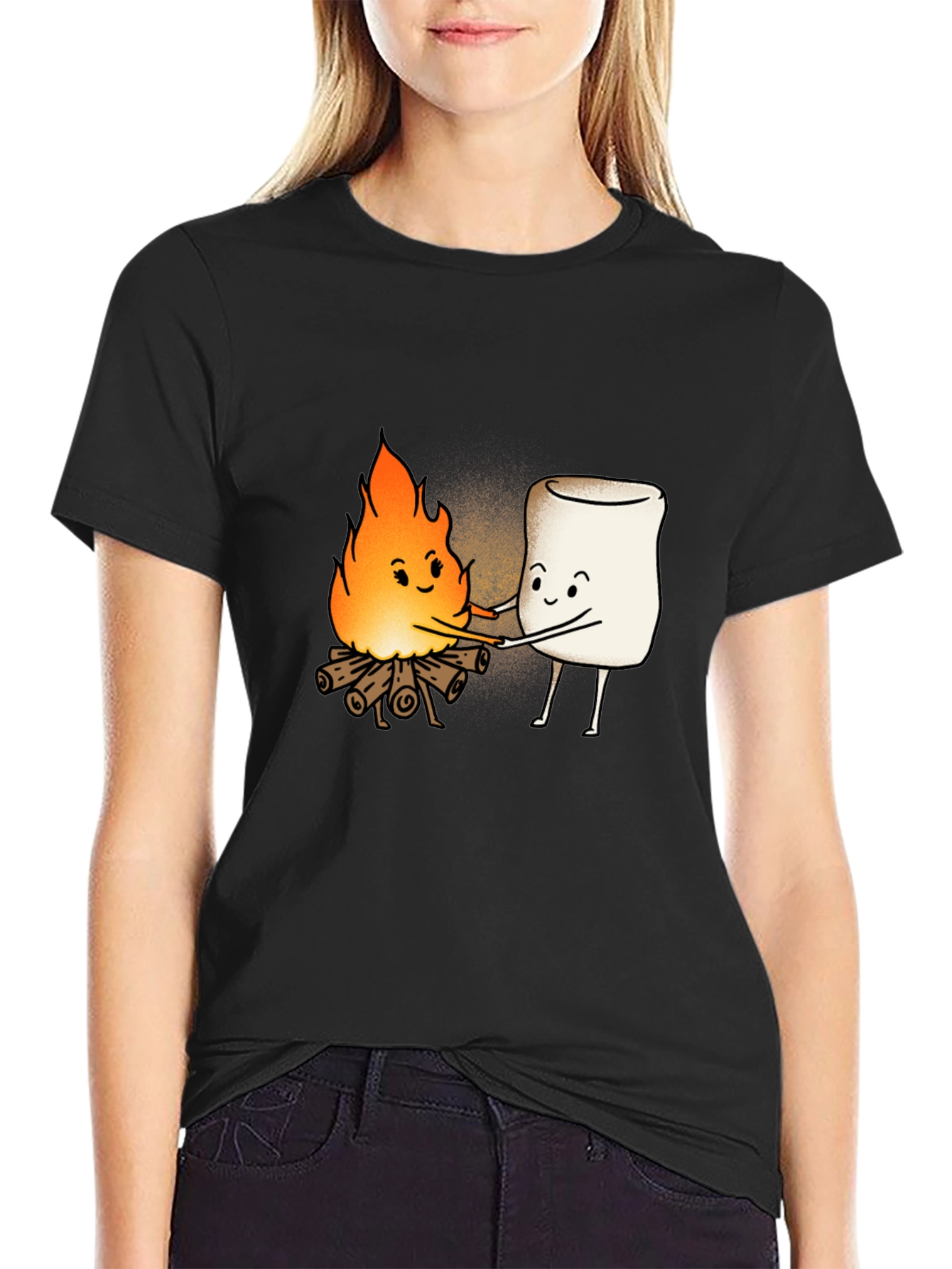 Campfire Marshmallow Graphic T-Shirt