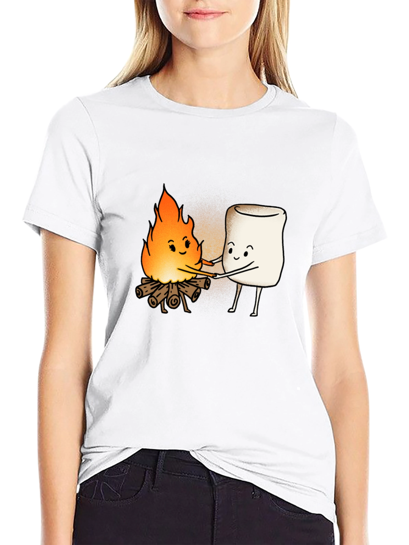 Campfire Marshmallow Graphic T-Shirt