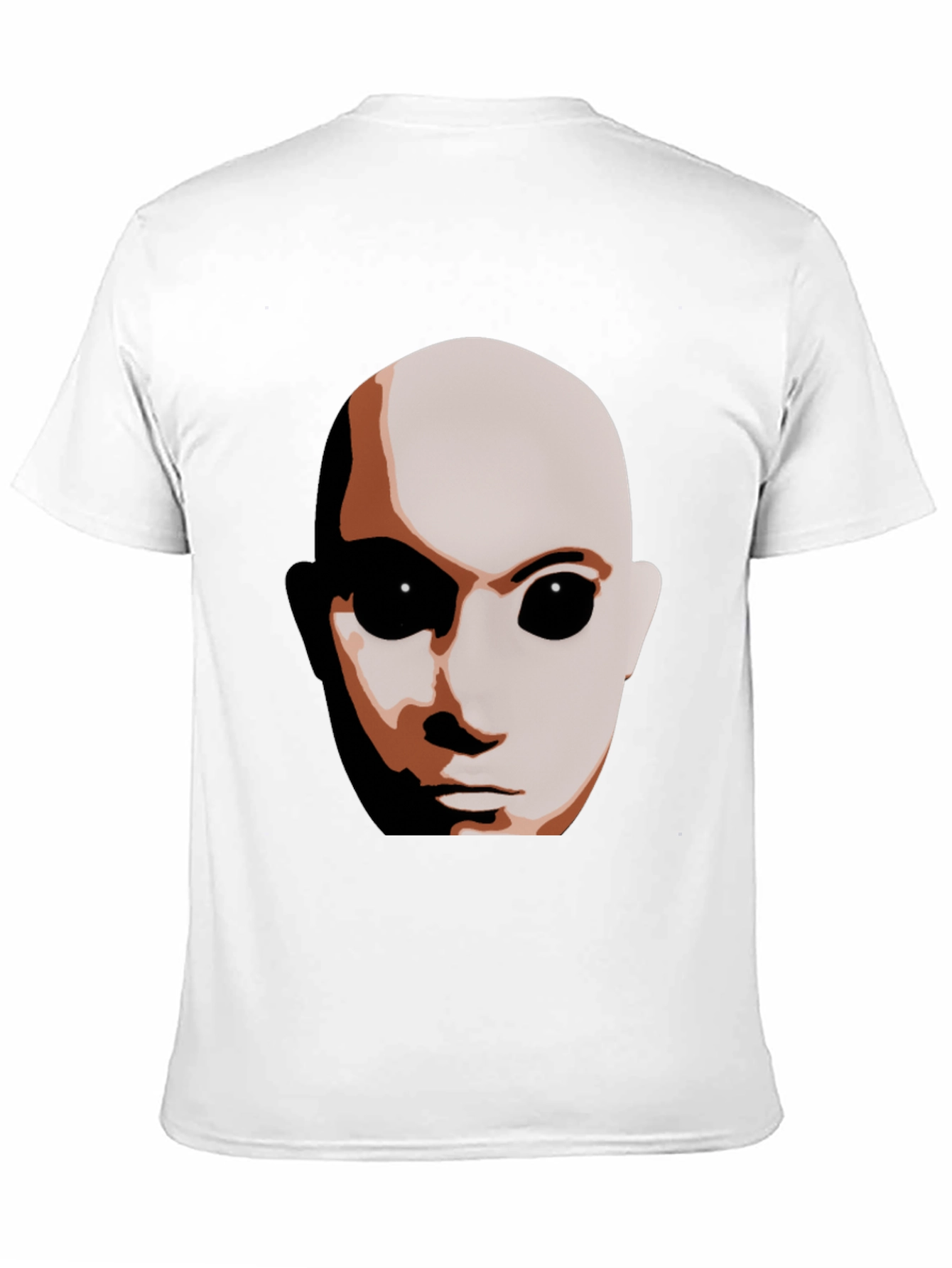 Sci-Fi Alien Face Graphic T-Shirt - Black