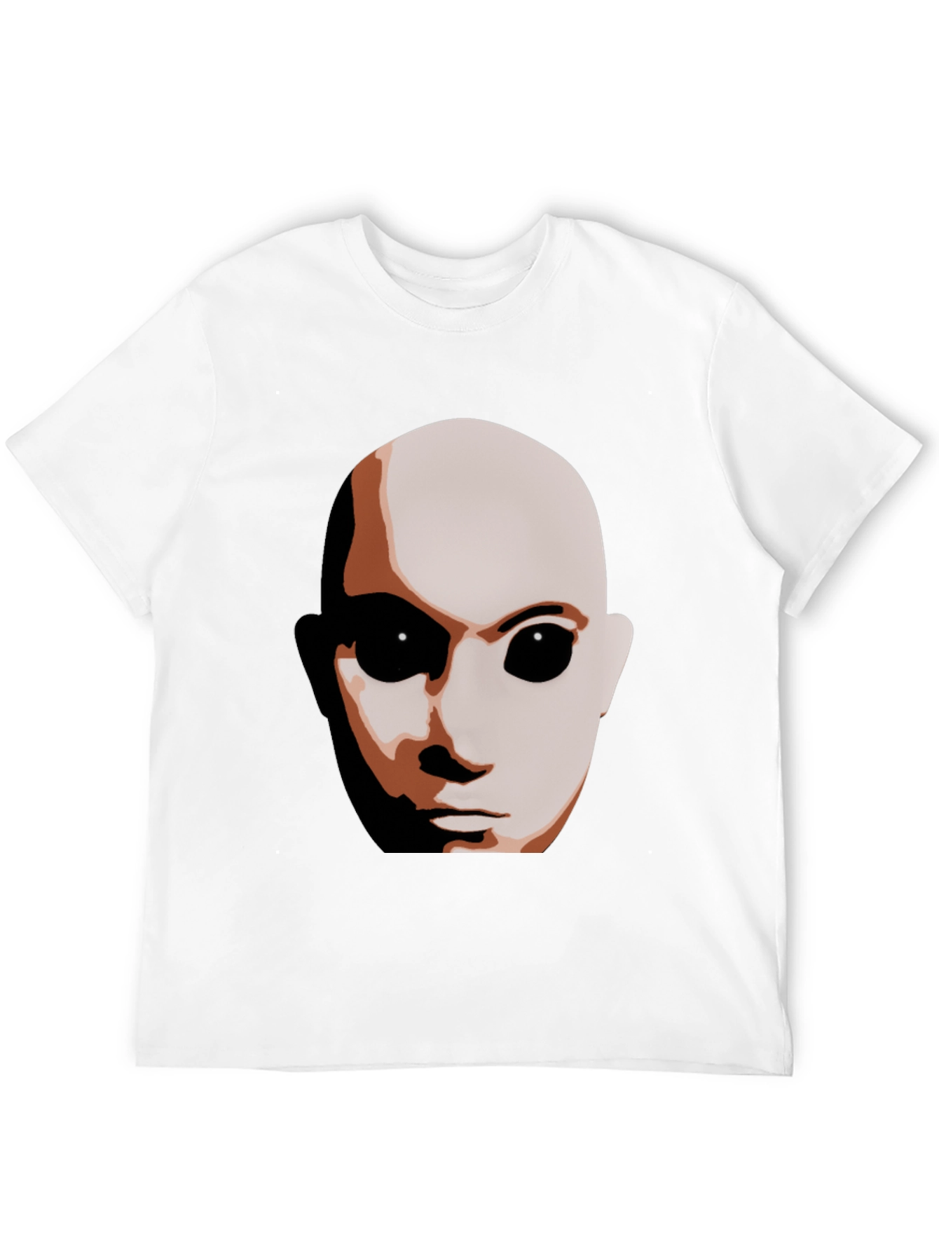 Sci-Fi Alien Face Graphic T-Shirt - Black