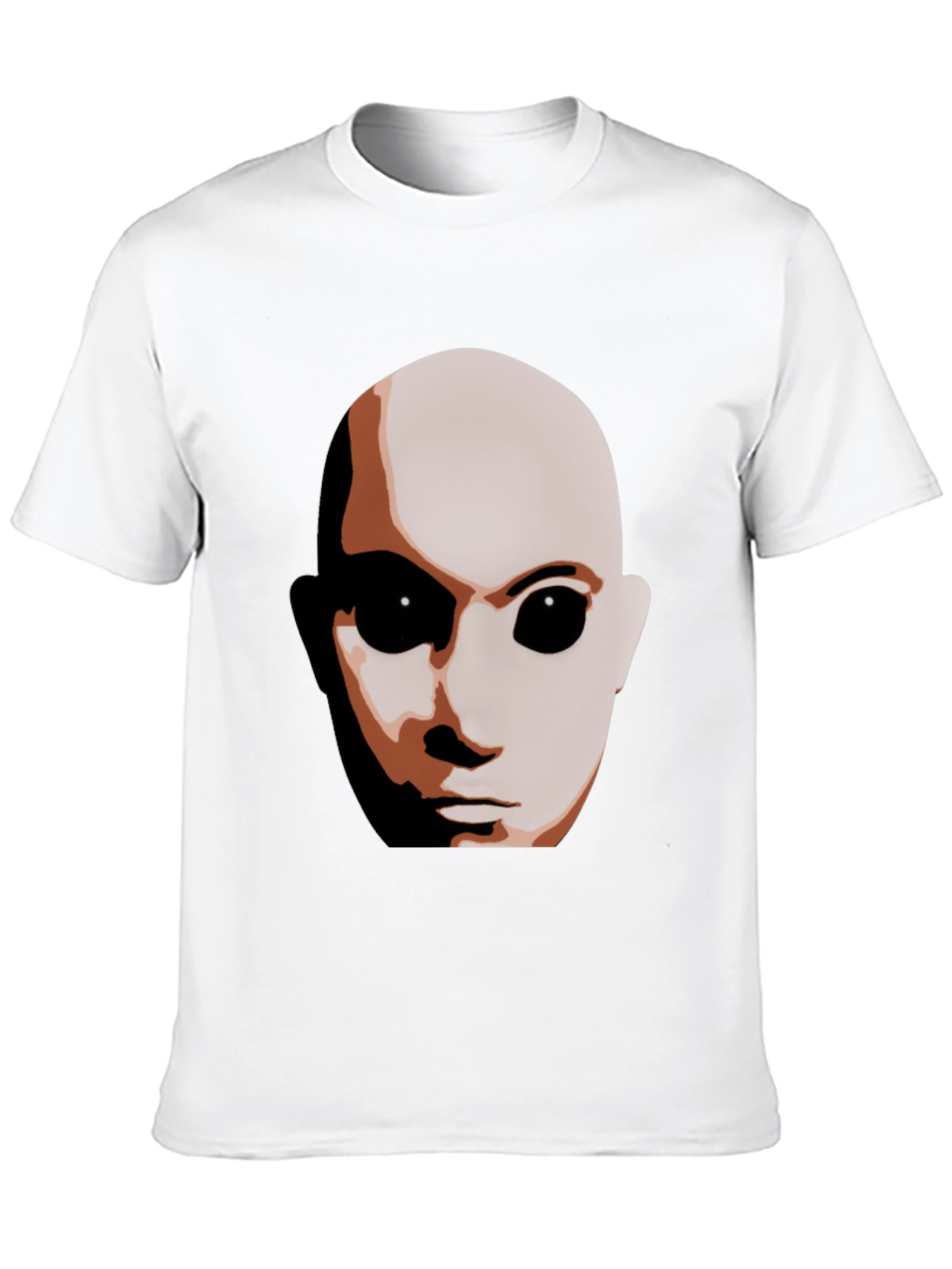 Sci-Fi Alien Face Graphic T-Shirt - Black