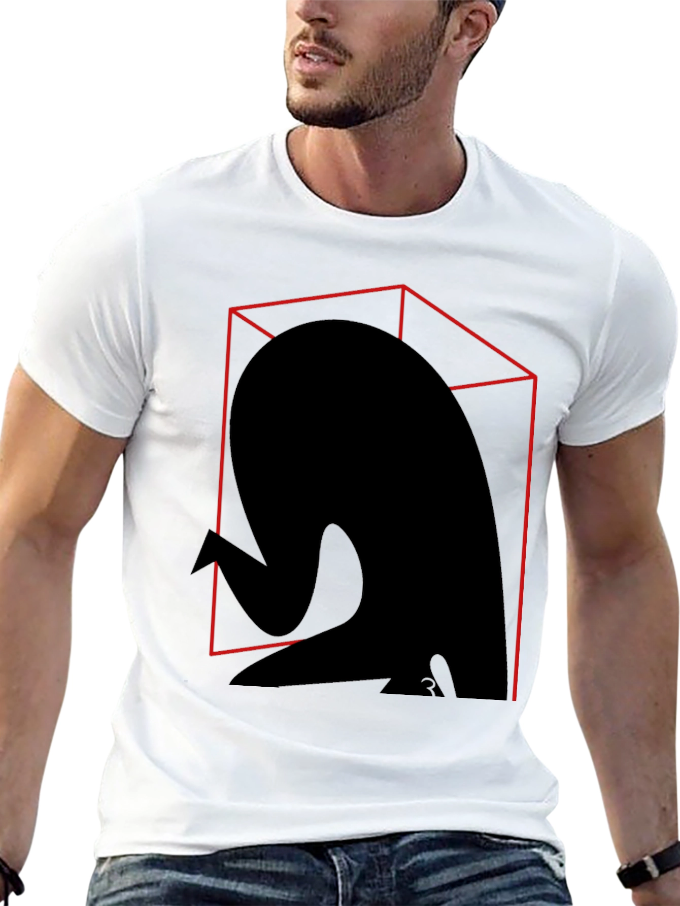 Abstract Silhouette Graphic Tee - Modern Art Shirt