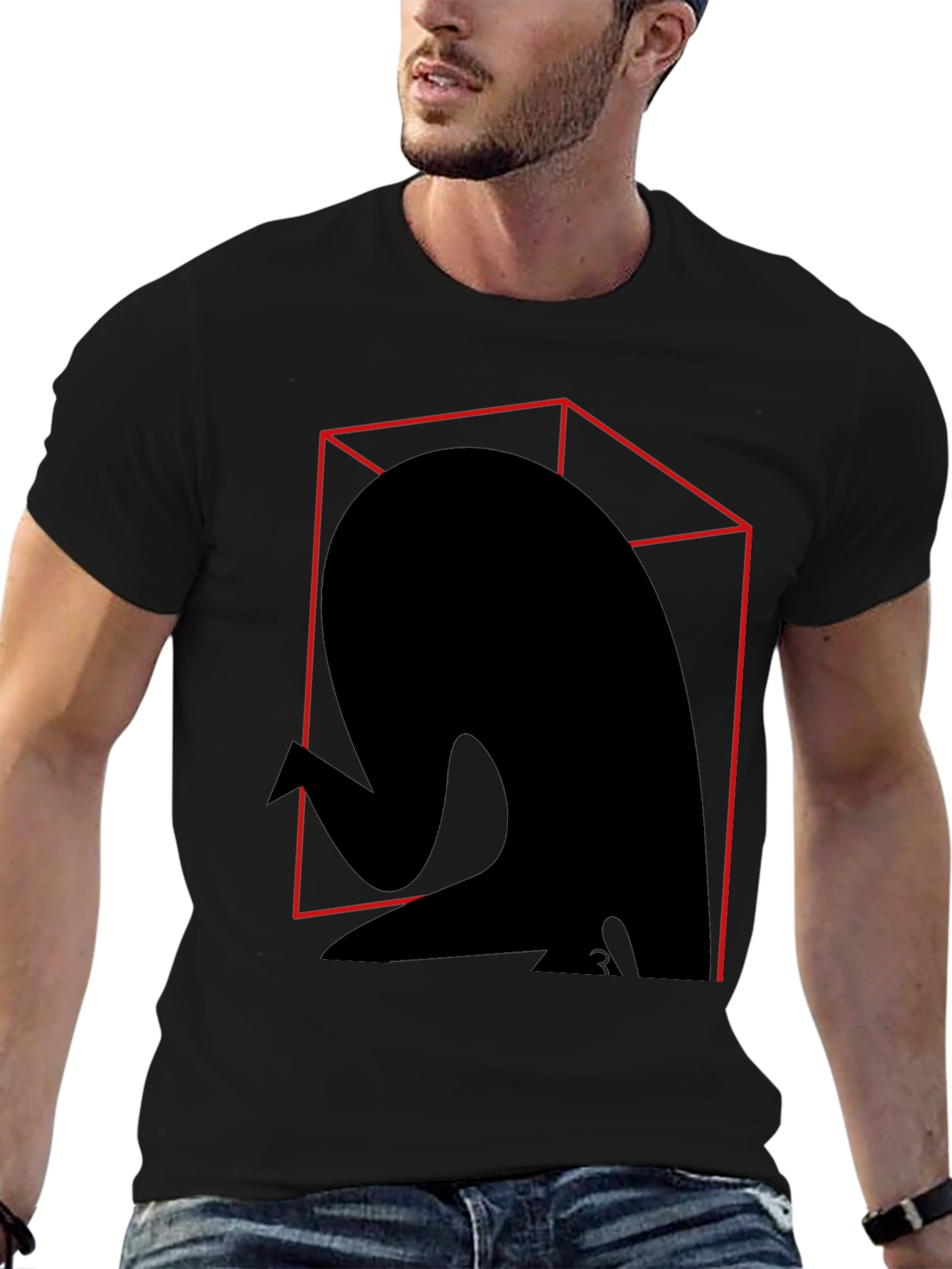Abstract Silhouette Graphic Tee - Modern Art Shirt