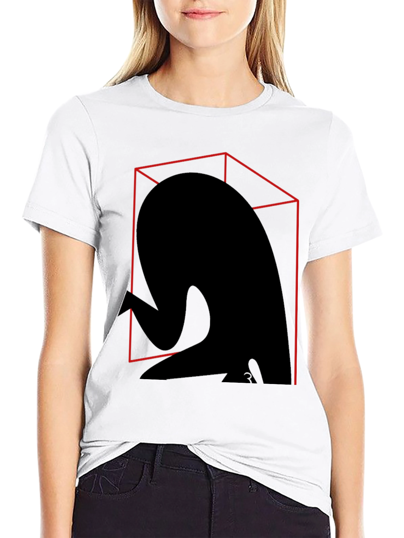 Abstract Silhouette Graphic Tee - Modern Art Shirt
