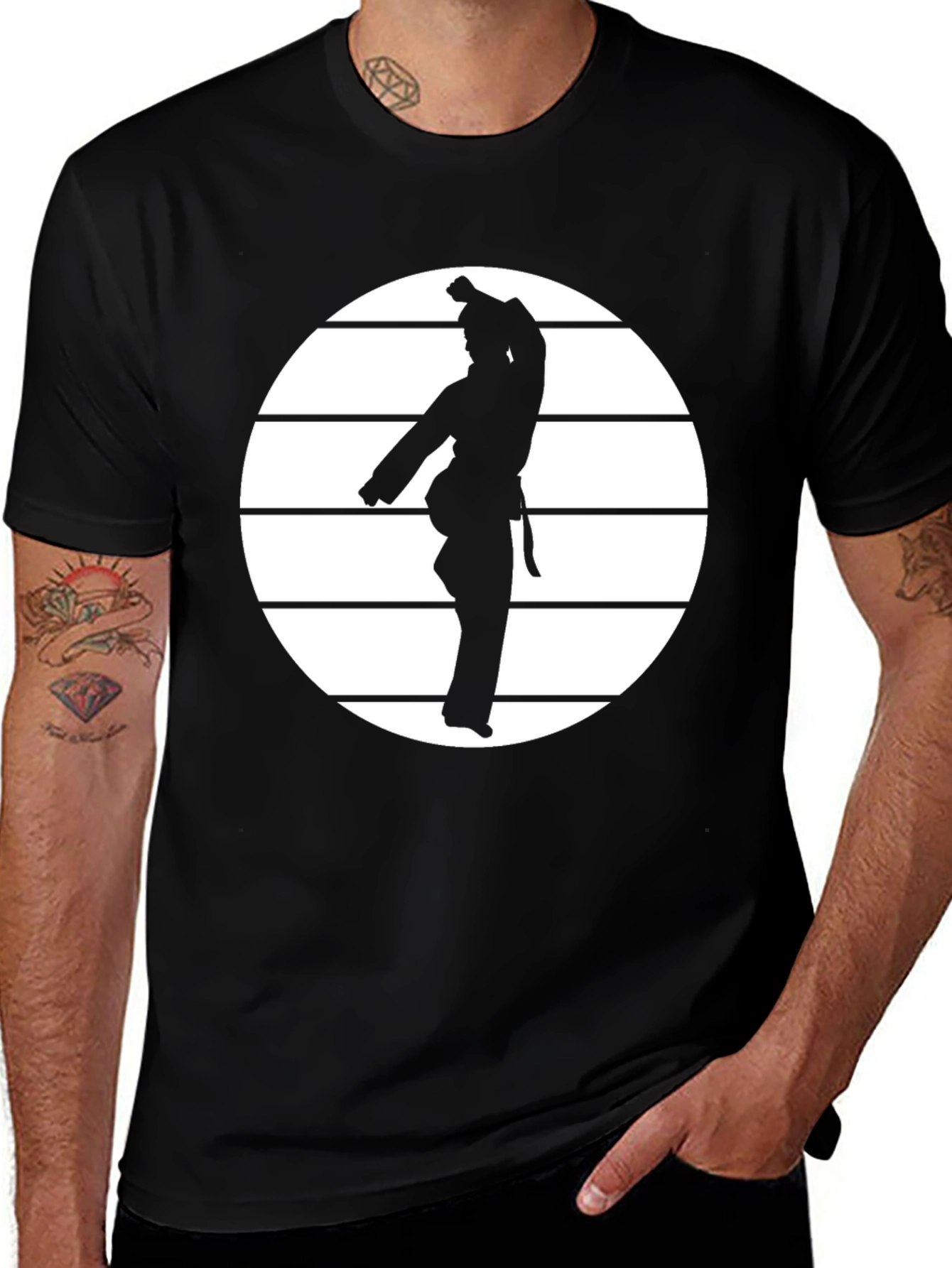 Karate Silhouette Tee - Martial Arts Style