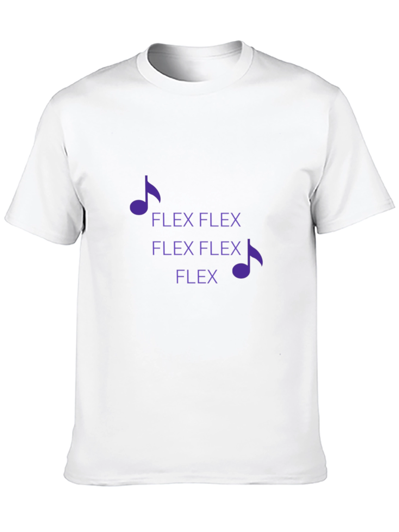 Flex Music Note Graphic Tee - Black Cotton Blend
