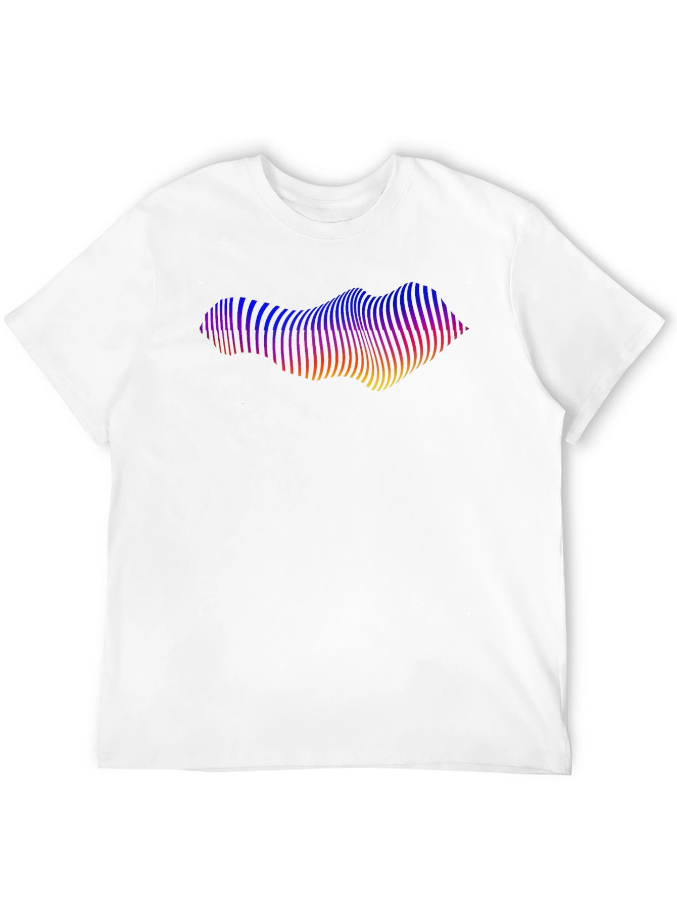 Abstract Wave Graphic Black T-Shirt