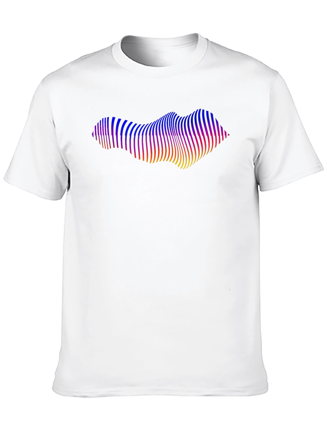 Abstract Wave Graphic Black T-Shirt