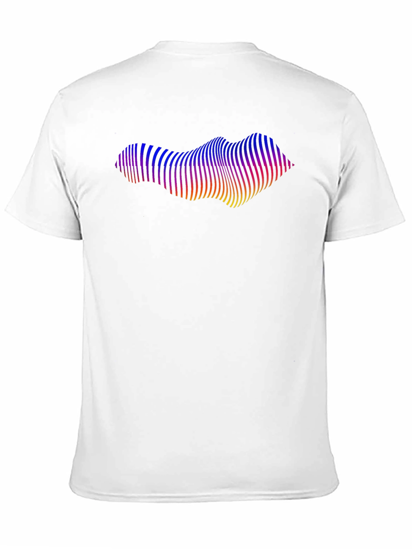 Abstract Wave Graphic Black T-Shirt