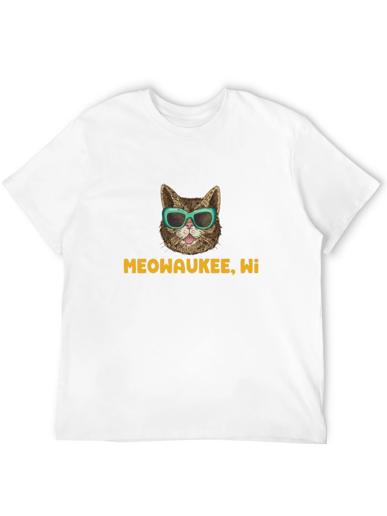 Meowaukee WI Cat T-Shirt - Funny Graphic Tee