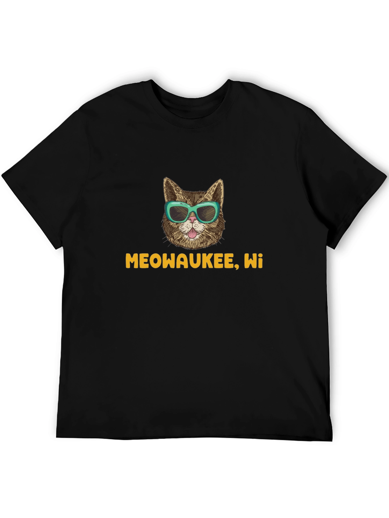 Meowaukee WI Cat T-Shirt - Funny Graphic Tee