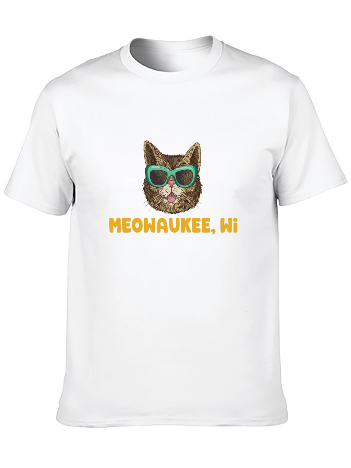 Meowaukee WI Cat T-Shirt - Funny Graphic Tee