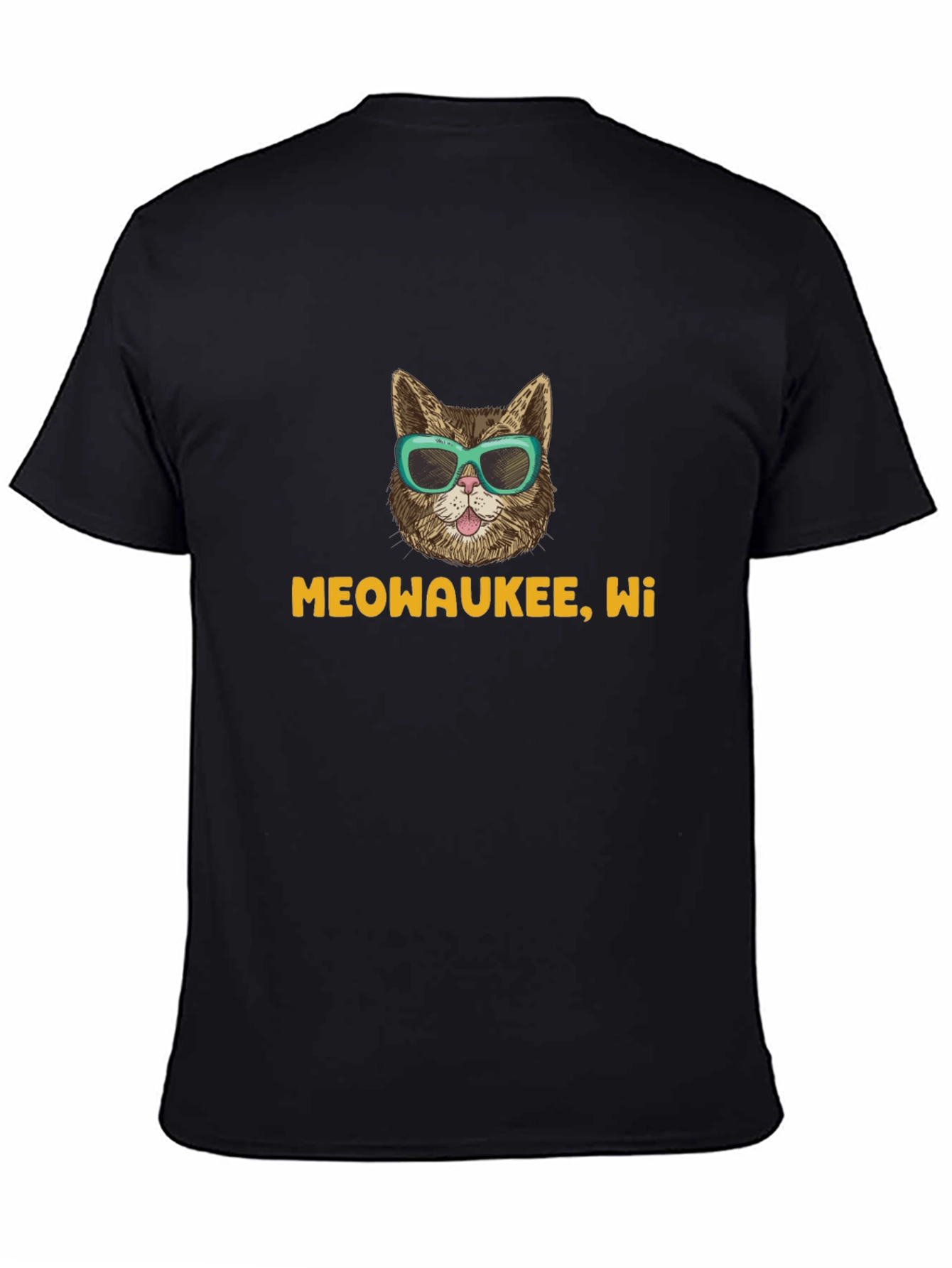 Meowaukee WI Cat T-Shirt - Funny Graphic Tee