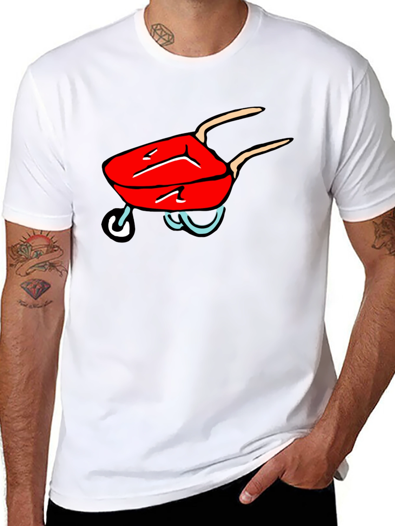 Cartoon Grill Black T-Shirt